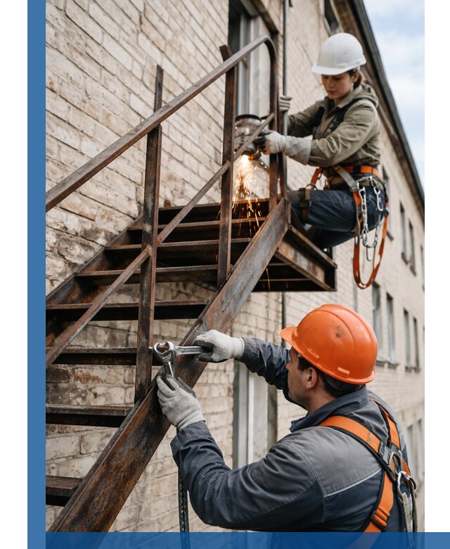 Ремонт и восстановление пожарных лестниц с выездом в Лениногорске