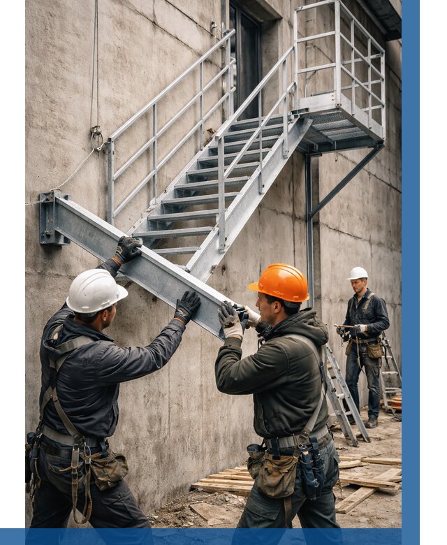 Монтаж металлических лестниц в Лениногорске от 15480 р. | ВЫСОТНИК-Лнр