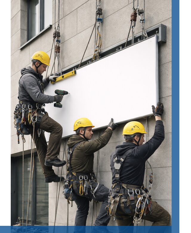 Монтаж рекламной вывески в Лениногорске от 8256 р. | ВЫСОТНИК-Лнр