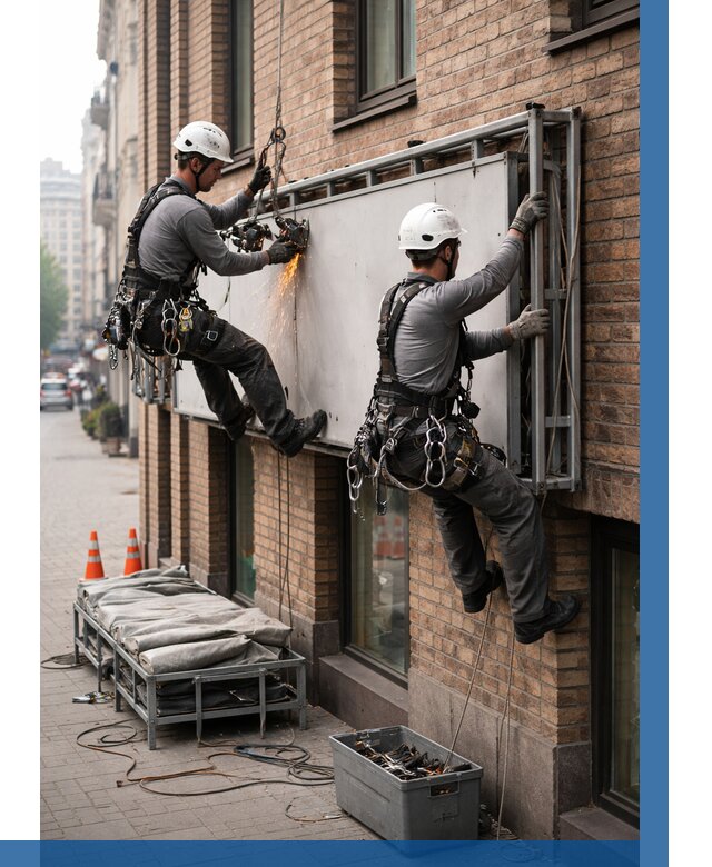 Демонтаж рекламной вывески в Лениногорске от 6708 р. | ВЫСОТНИК-Лнр