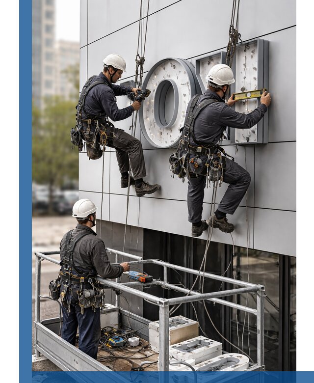 Профессиональный монтаж световых букв в Лениногорске под ключ