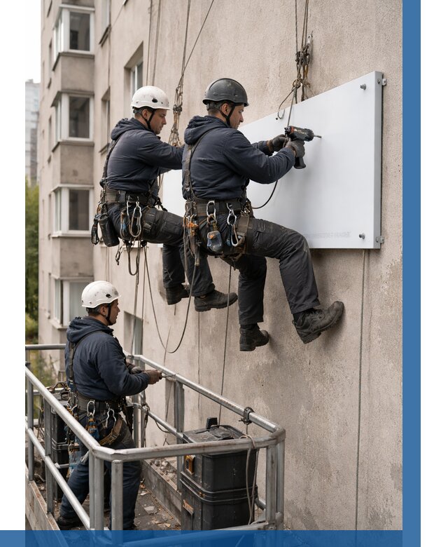 Монтаж табличек и указателей в Лениногорске от 3612 р. | ВЫСОТНИК-Лнр