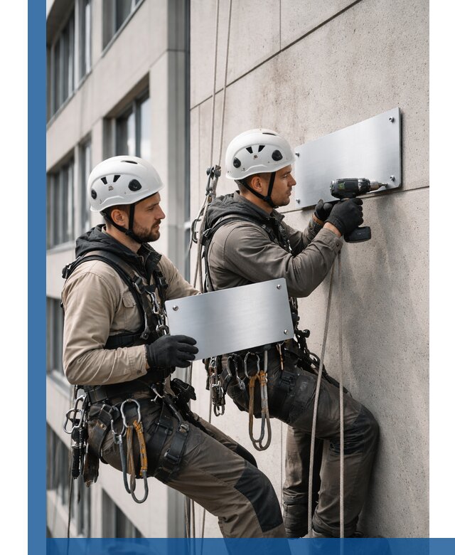 Монтаж табличек и указателей в Лениногорске для зданий и сооружений