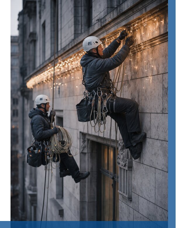 Монтаж новогодней иллюминации в Лениногорске от 8772 р. | ВЫСОТНИК-Лнр