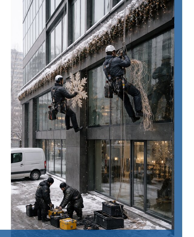 Демонтаж новогоднего оформления в Лениногорске от 5676 р. | ВЫСОТНИК-Лнр