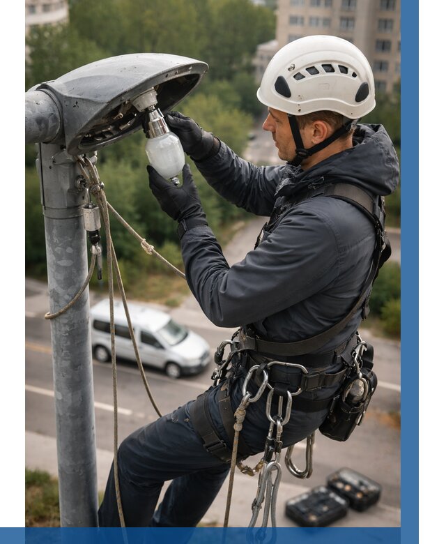 Замена ламп на высоте в Лениногорске от 2580 р. | ВЫСОТНИК-Лнр