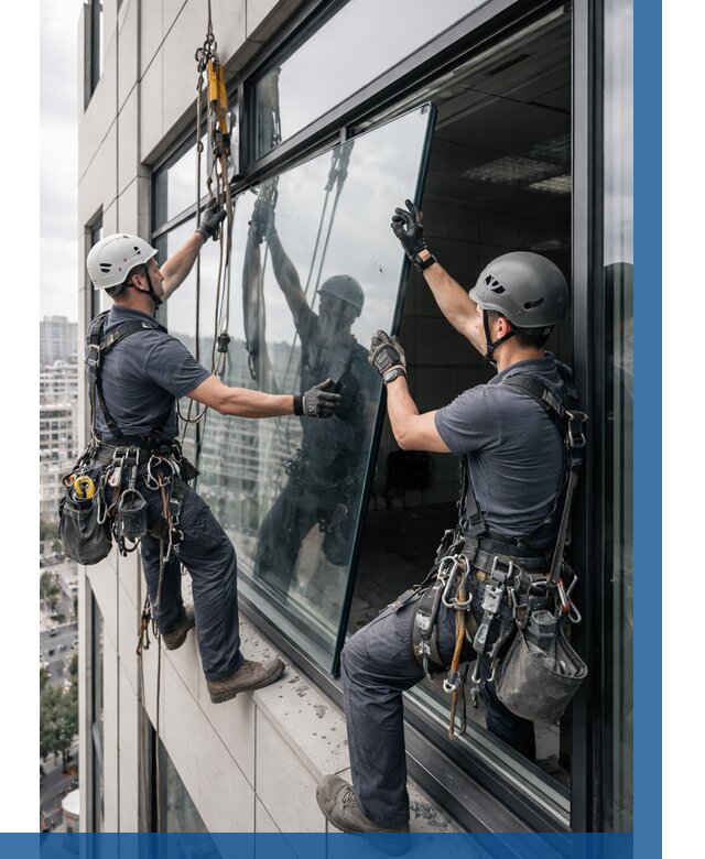 Замена стеклопакетов на высоте в Лениногорске от 5676 р. | ВЫСОТНИК-Лнр