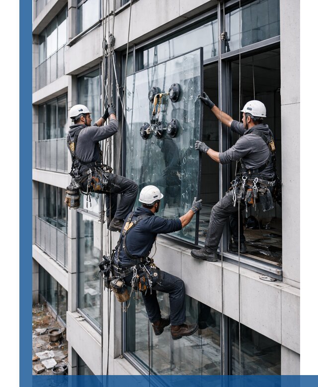 Фасадное остекление и монтаж витражей зданий в Лениногорске под ключ