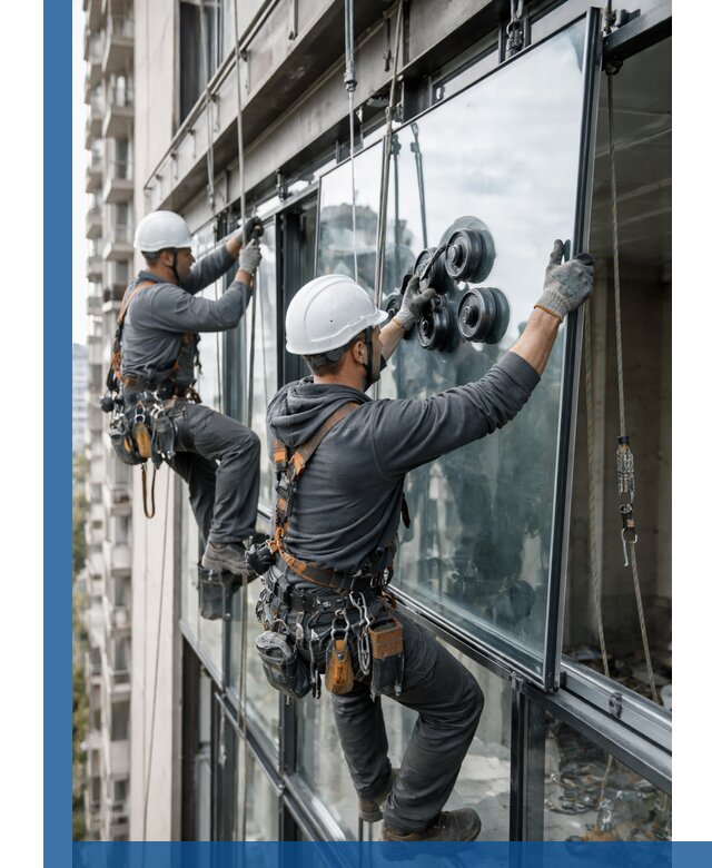 Витражное остекление фасадов и лоджий в Лениногорске под ключ