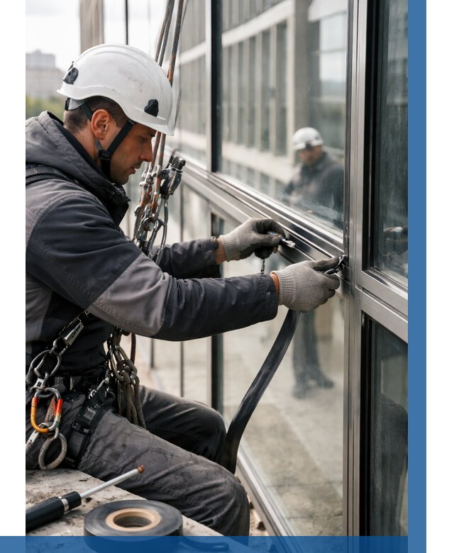 Ремонт витражных конструкций в Лениногорске от 3612 р. | ВЫСОТНИК-Лнр