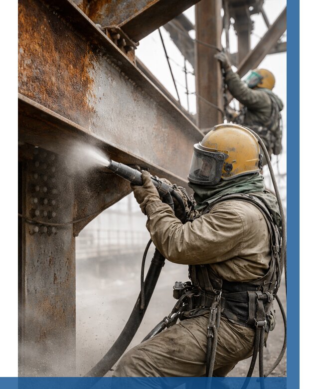 Пескоструйная очистка металлоконструкций в Лениногорске по 619 р.  ВЫСОТНИК-Лнр