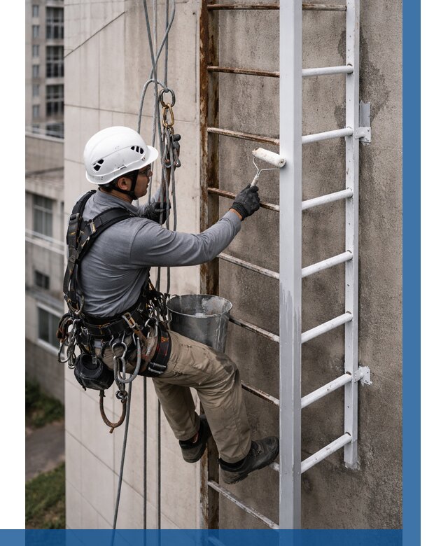 Покраска пожарных лестниц в Лениногорске от 4644 р. | ВЫСОТНИК-Лнр