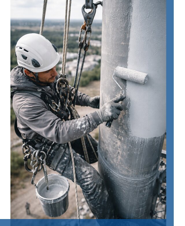 Покраска мачт связи под ключ в Лениногорске от 877 р. | ВЫСОТНИК-Лнр