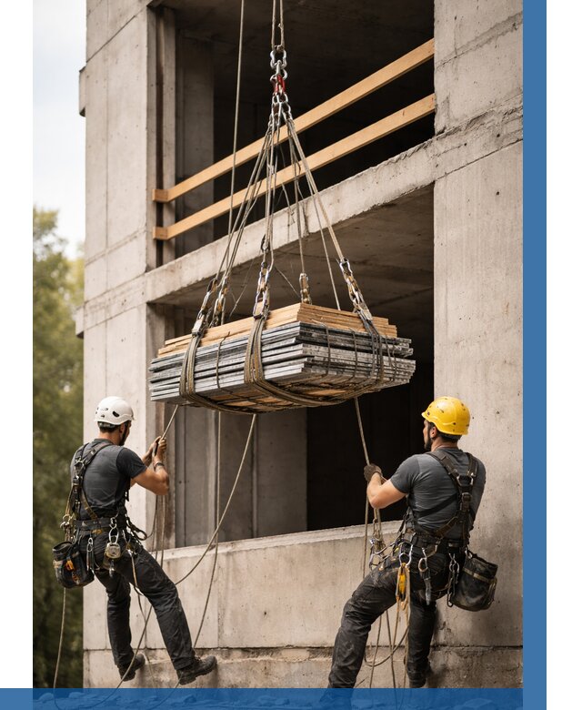 Подъем материала на этаж веревками в Лениногорске от 1548 р. | ВЫСОТНИК-Лнр