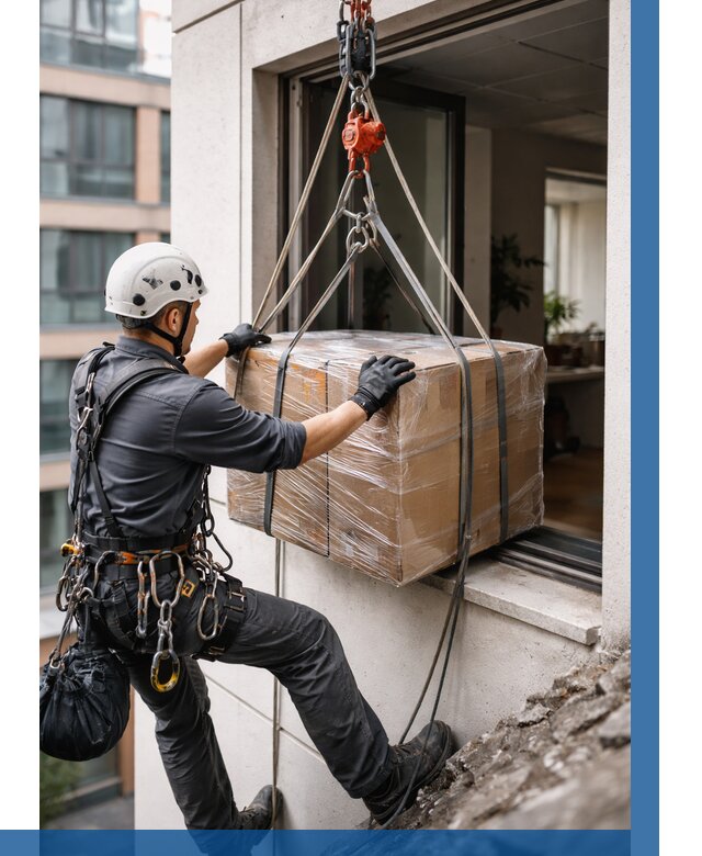 Подъем груза через окно в Лениногорске от 4644 р. | ВЫСОТНИК-Лнр