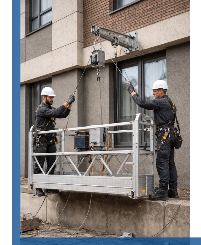 Монтаж и подъем фасадной люльки в Лениногорске с гарантией безопасности