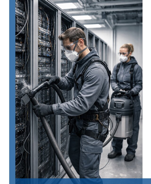 Обеспыливание серверной комнаты в Лениногорске, профессиональная очистка