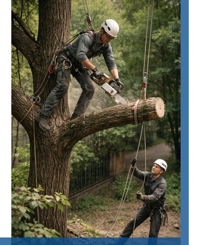Спил деревьев альпинистами в Лениногорске от 8256 р. | ВЫСОТНИК-Лнр