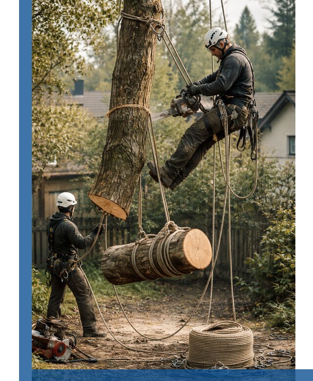Валка деревьев частями в Лениногорске, безопасно и аккуратно