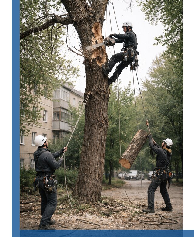 Срочное удаление аварийных деревьев в Лениногорске с гарантией безопасности