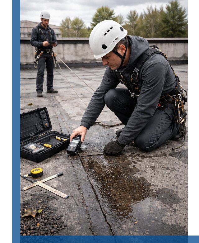 Обследование кровли на протечки и выявление дефектов в Лениногорске