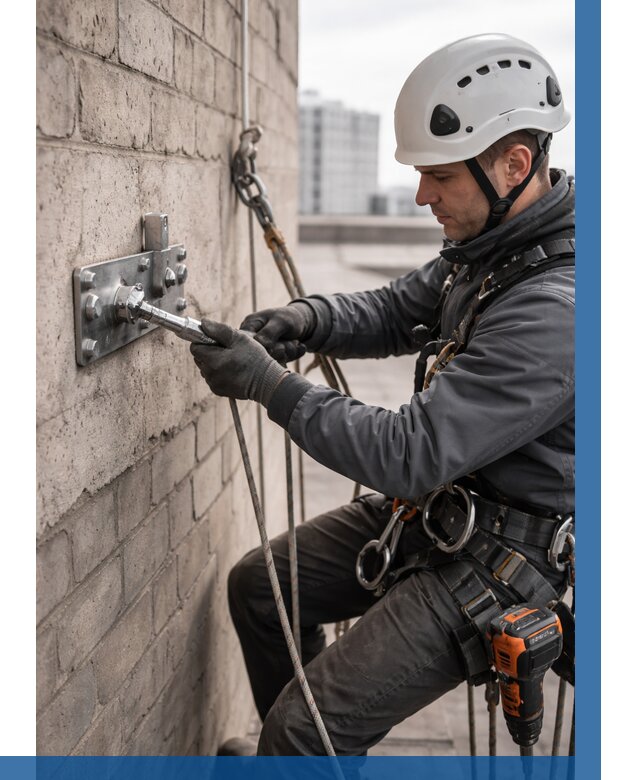 Установка анкерных точек в Лениногорске от 3612 р. | ВЫСОТНИК-Лнр