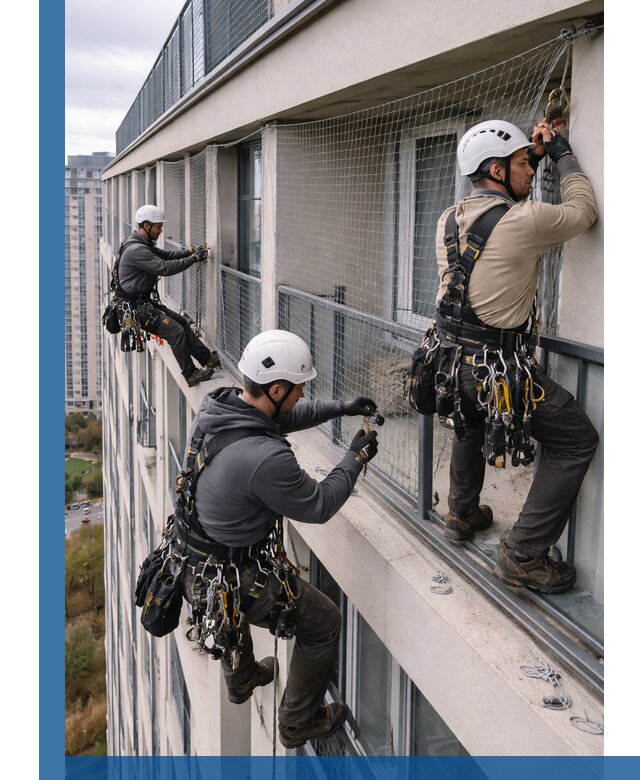 Профессиональный монтаж защитной сетки от птиц в Лениногорске