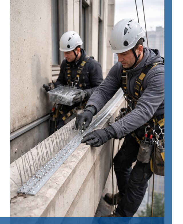 Установка шипов от птиц в Лениногорске от 877 р. | ВЫСОТНИК-Лнр